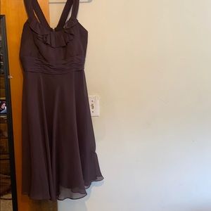 Brown, bridesmaid dress